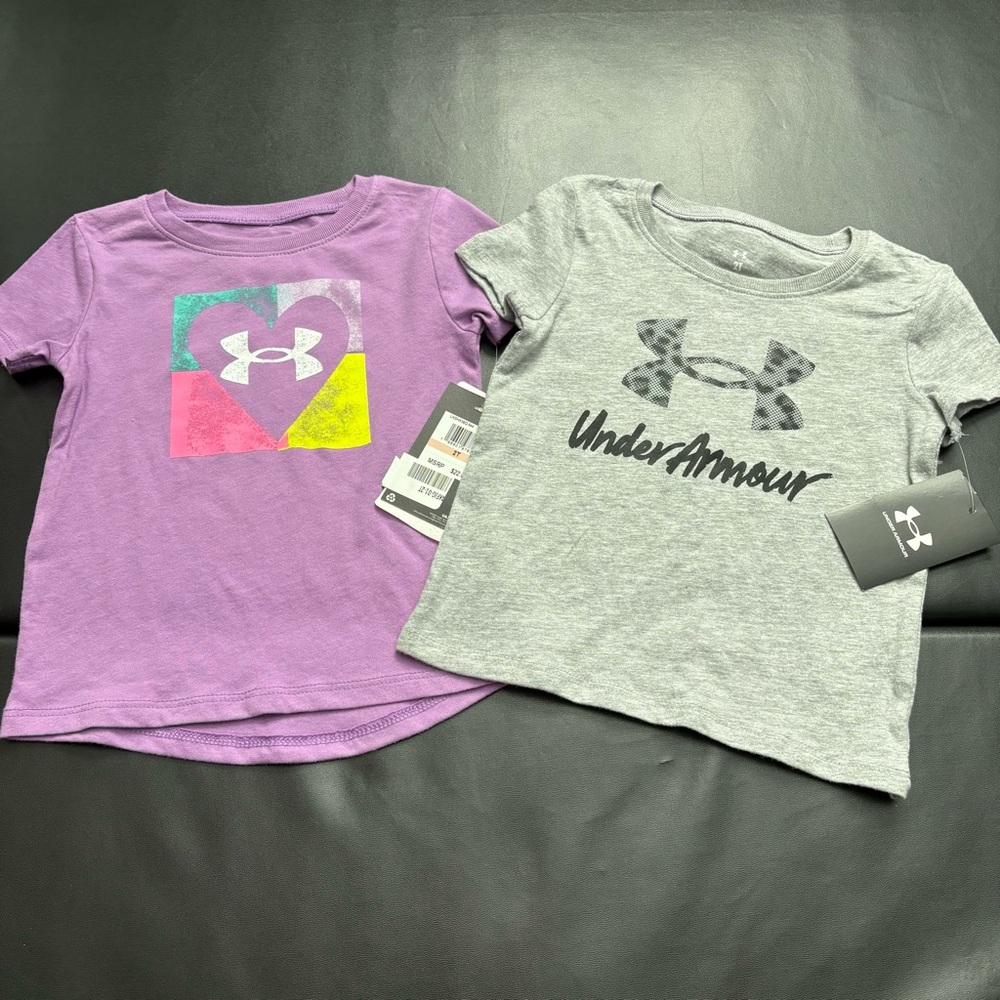 NWT Under Armour tee Set Girls Size 2T